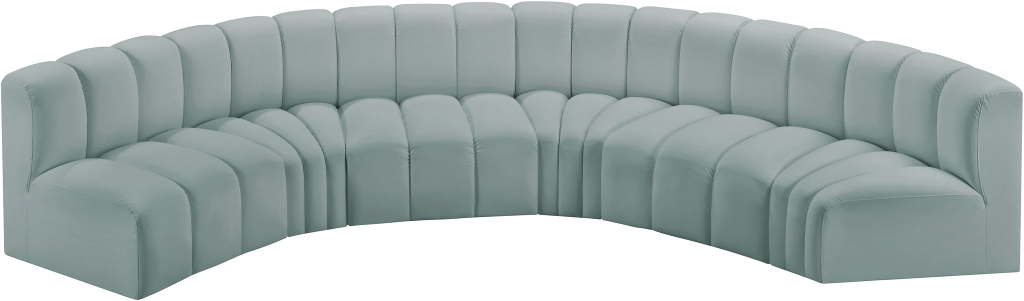 Arc - Faux Leather 6 Piece U-Shaped Modular Sofa