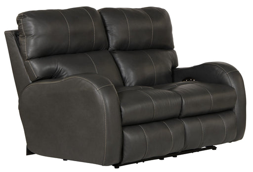 Angelo - Power Reclining Loveseat - Gunmetal - Stylish Home Furniture
