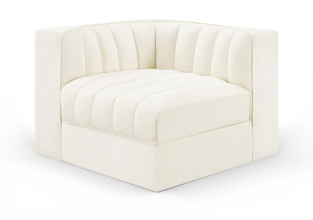 Rummi - Velvet Performance Fabric Upholstered Modular Corner Chair - Stylish Home Furniture