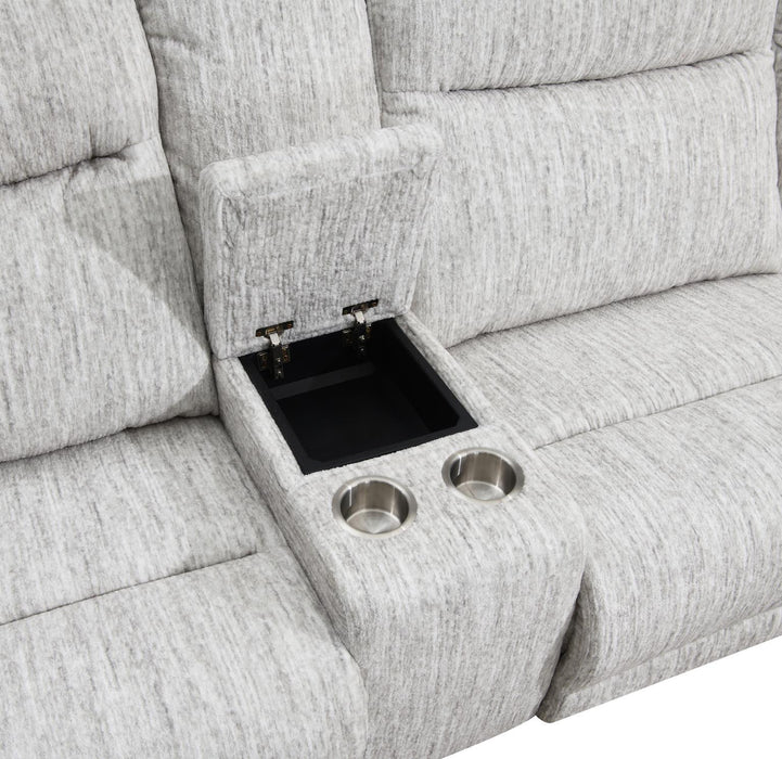 U19 - 6 Piece Power Reclining Sectional With Power Headrest - White