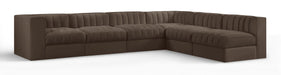 Rummi - Velvet Performance Fabric Upholstered 6 Piece Modular Sectional - Stylish Home Furniture