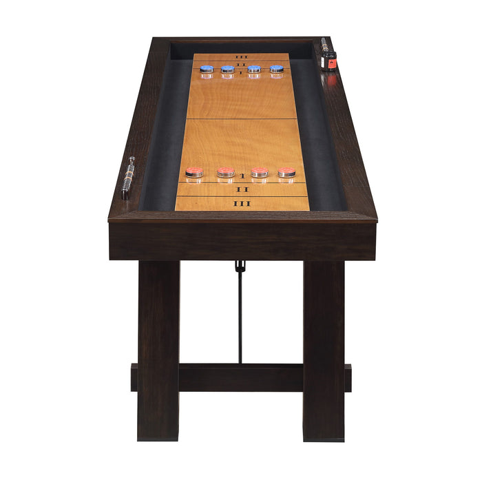 Titus - 108" Shuffleboard Table - Brown - Stylish Home Furniture