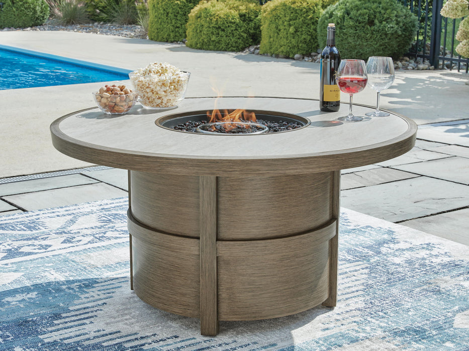 Rainier Ranch - Round Fire Pit Table - Beige - Stylish Home Furniture
