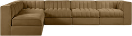 Rummi - Velvet Performance Fabric Upholstered 6 Piece Modular Sectional - Stylish Home Furniture
