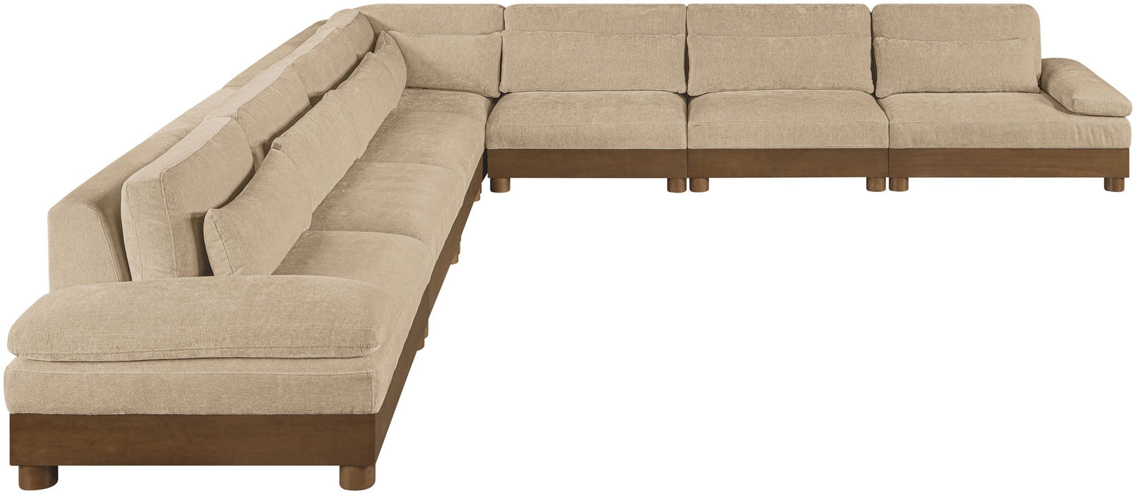 Turin - Chenille Fabric Upholstered Modular Sectional - Beige