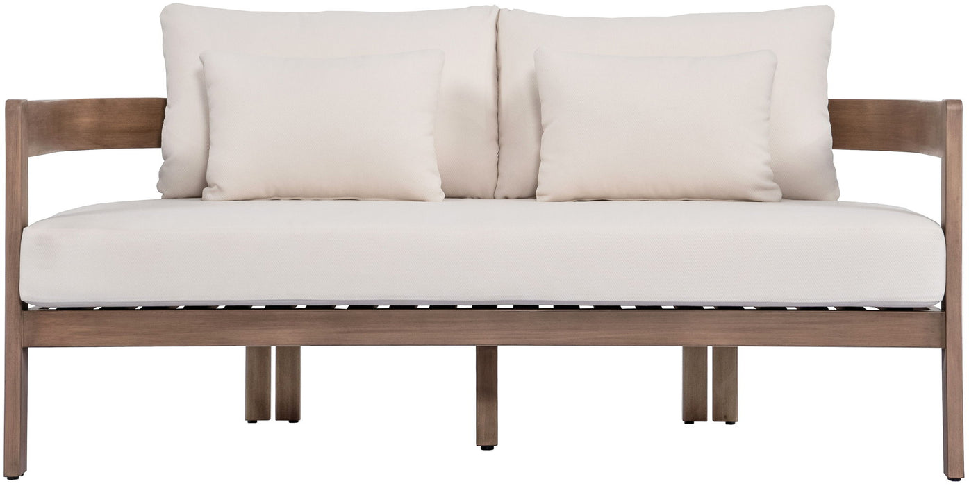 Newport - Water Resistant Fabric 65" Upholstered Outdoor Patio Loveseat