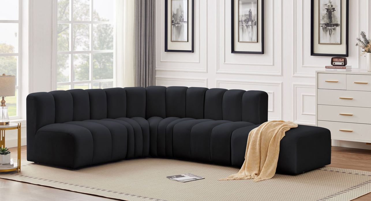 Arc - Velvet 5 Piece Corner Modular Sofa