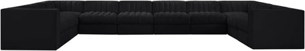 Rummi - Velvet Performance Fabric Upholstered 10 Piece Modular Sectional - Stylish Home Furniture