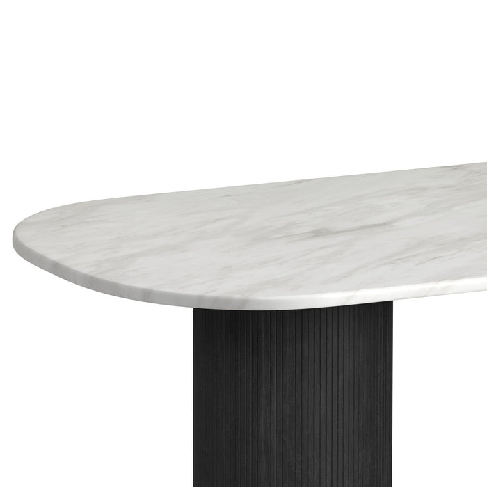 Sylvie - Oval Dining Table With Faux Marble Top - Stylish Home Furniture