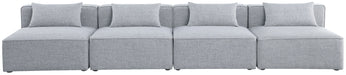 Cube - Linen Modular 4 Seat Armless Sofa - Stylish Home Furniture