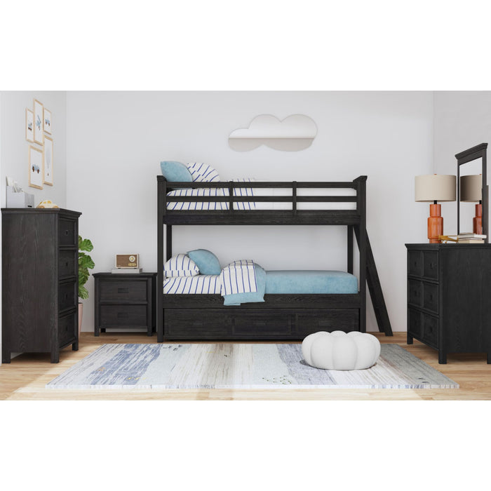 Hampton Kids - Bunk With Ladder And Trundle - Stylish Home Furniture