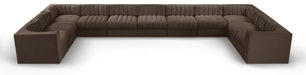 Rummi - Velvet Performance Fabric Upholstered 11 Piece Modular Sectional - Stylish Home Furniture