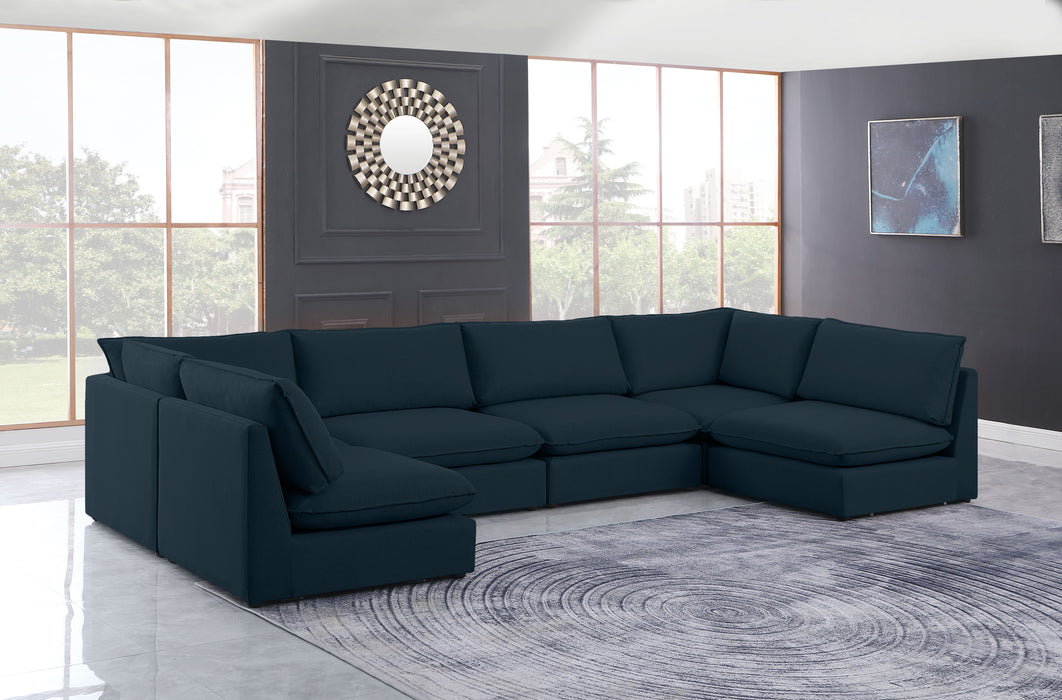 Mackenzie - Modular Sectional 6 Piece - Navy - Modern & Contemporary