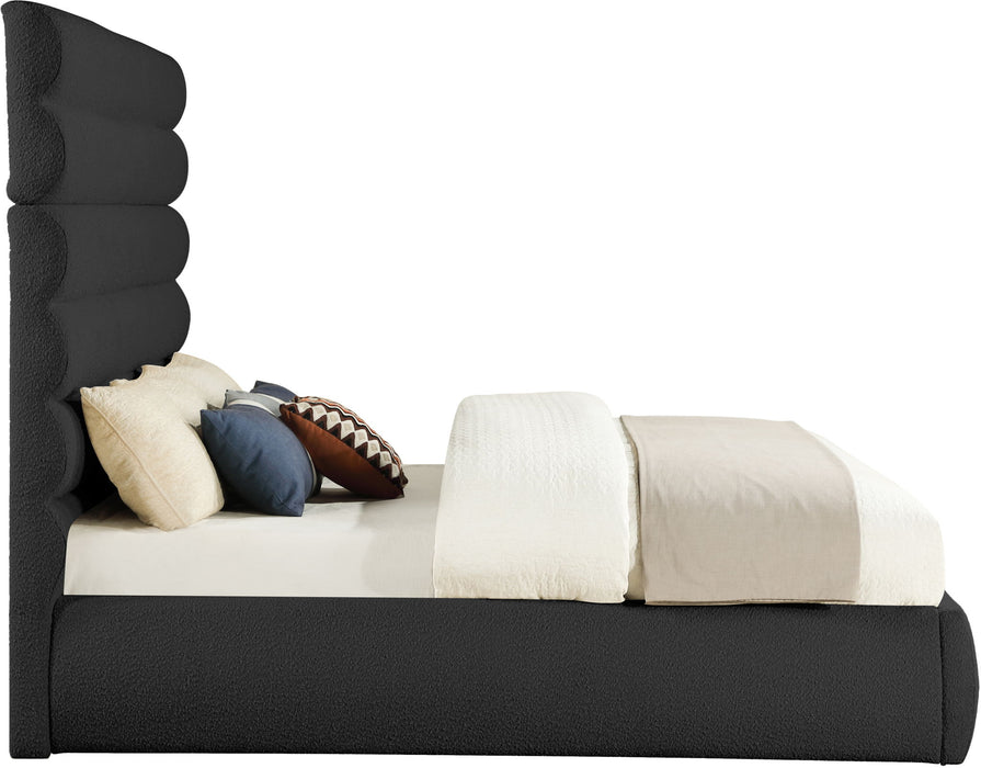 Adam - Boucle Fabric Bed With 70.5" Headboard - Stylish Home Furniture