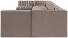 Rummi - Armless Velvet Performance Fabric Upholstered 9 Piece Modular Sectional - Stylish Home Furniture