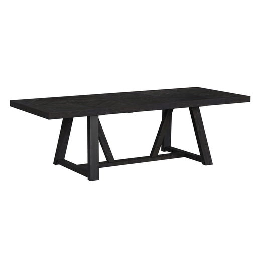 Transcend - Dining Table With 22" Leaf - Charcoal - Stylish Home Furniture
