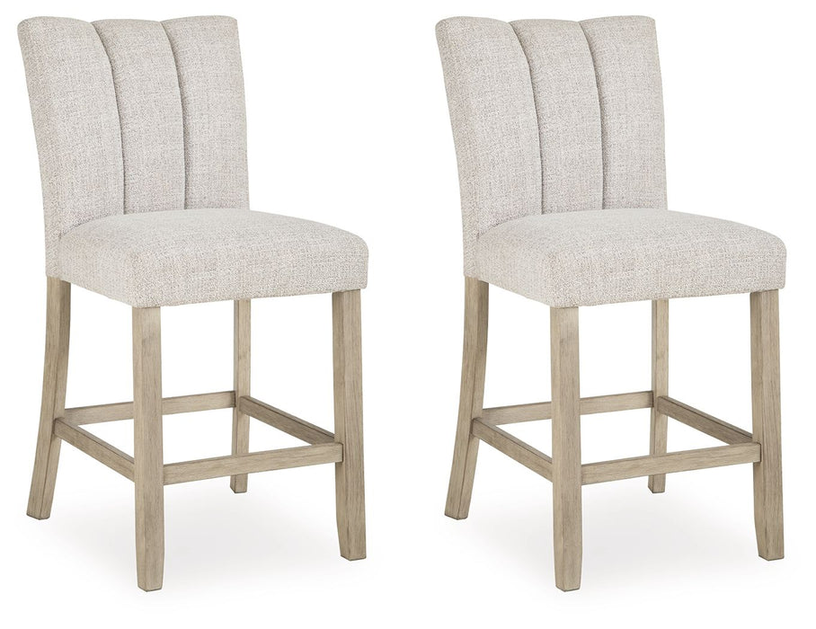 Larawyn - Upholstered Barstool (Set of 2) - Bisque - Stylish Home Furniture