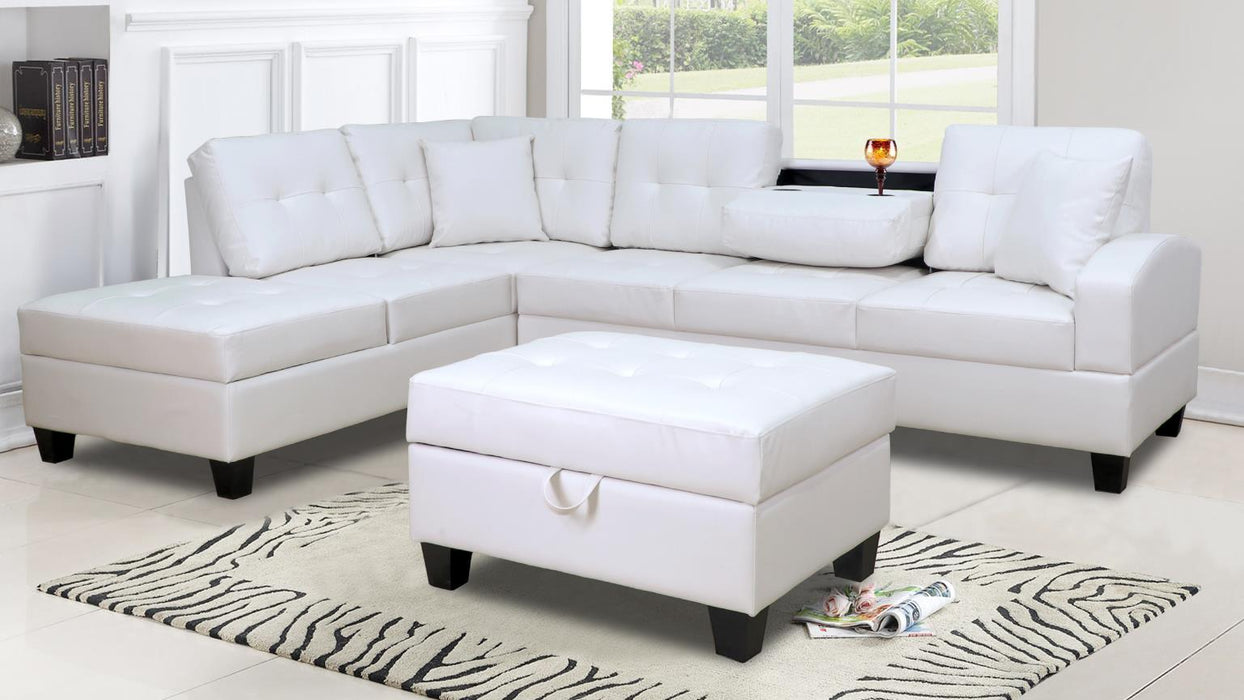 U348 - 2 Piece Sectional - White