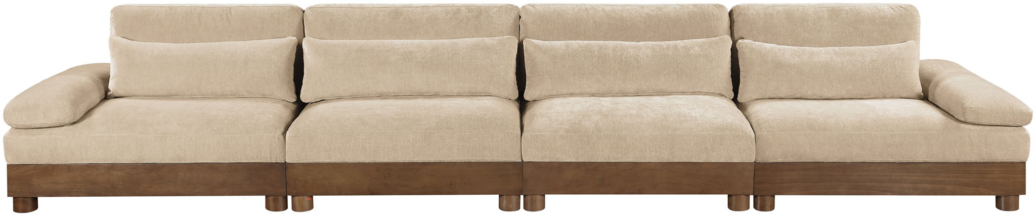 Turin - Chenille Fabric Upholstered Modular Sectional - Beige