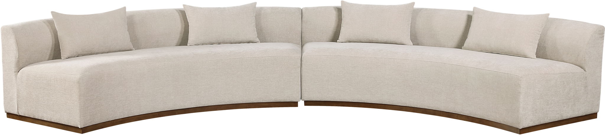 Avanti - 182.5" Chenille Fabric Upholstered 2 Piece Modular Sectional - Stylish Home Furniture