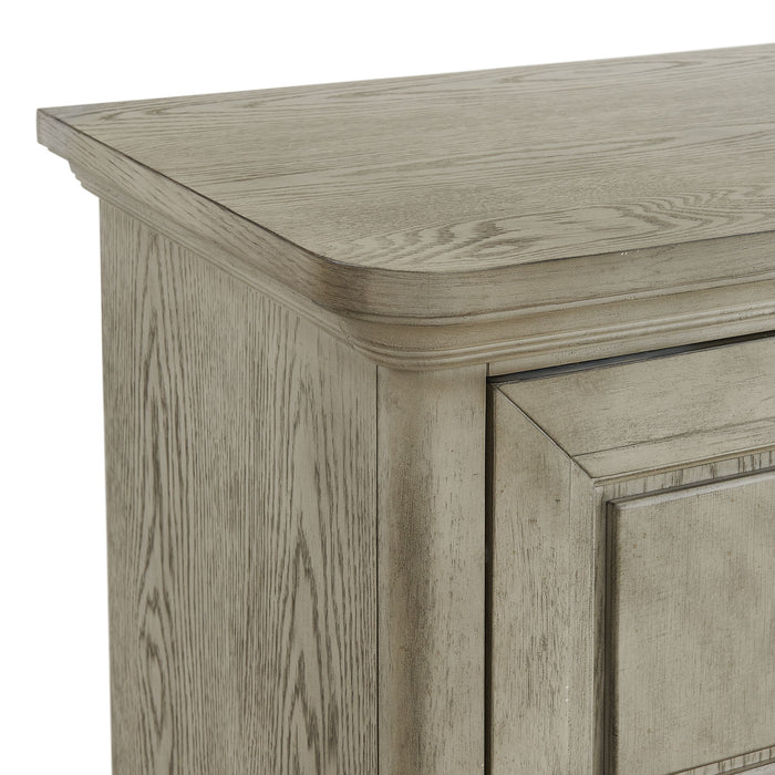 Whit-Ash - 5-Drawer Door Chest - Light Gray - Stylish Home Furniture