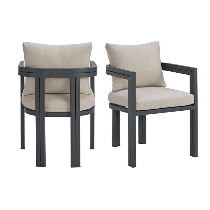 Playa - Dining Chair (Set of 2) - Dark Gray / Beige - Stylish Home Furniture