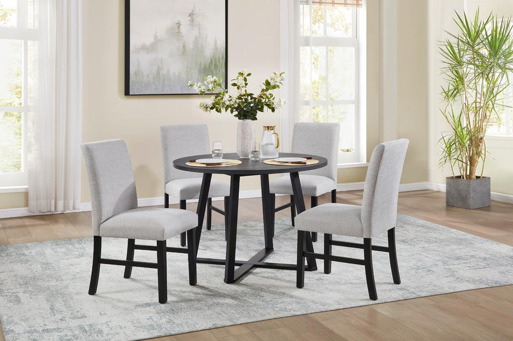 D182 - Dining Side Chair - Black / Gray