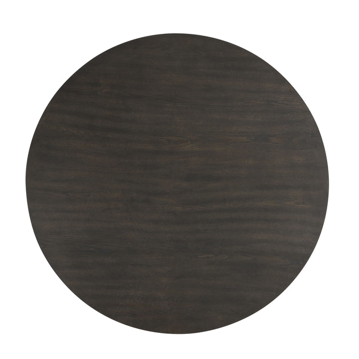Plateau - 54" Round Dining Table - Top & Base - Dark Brown - Stylish Home Furniture