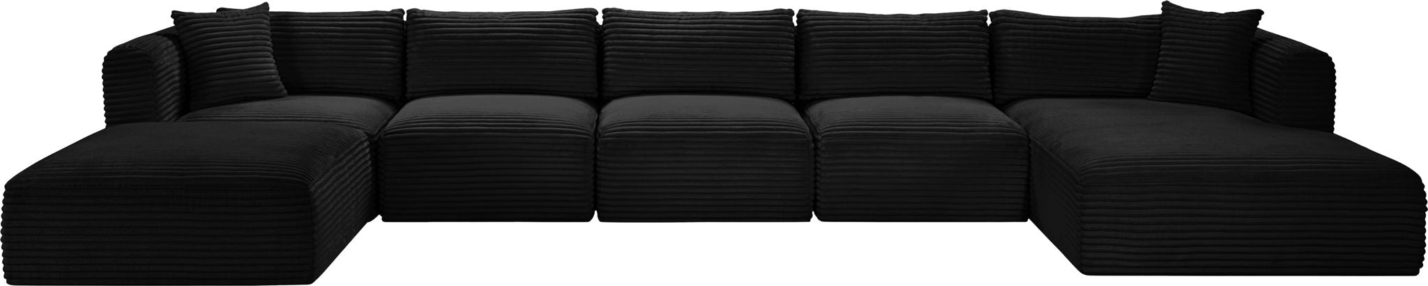 Shaggy - Fabric 6 Piece Modular Sectional With Chaise