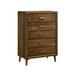 Malibu - 5-Drawer Chest - Walnut - Stylish Home Furniture