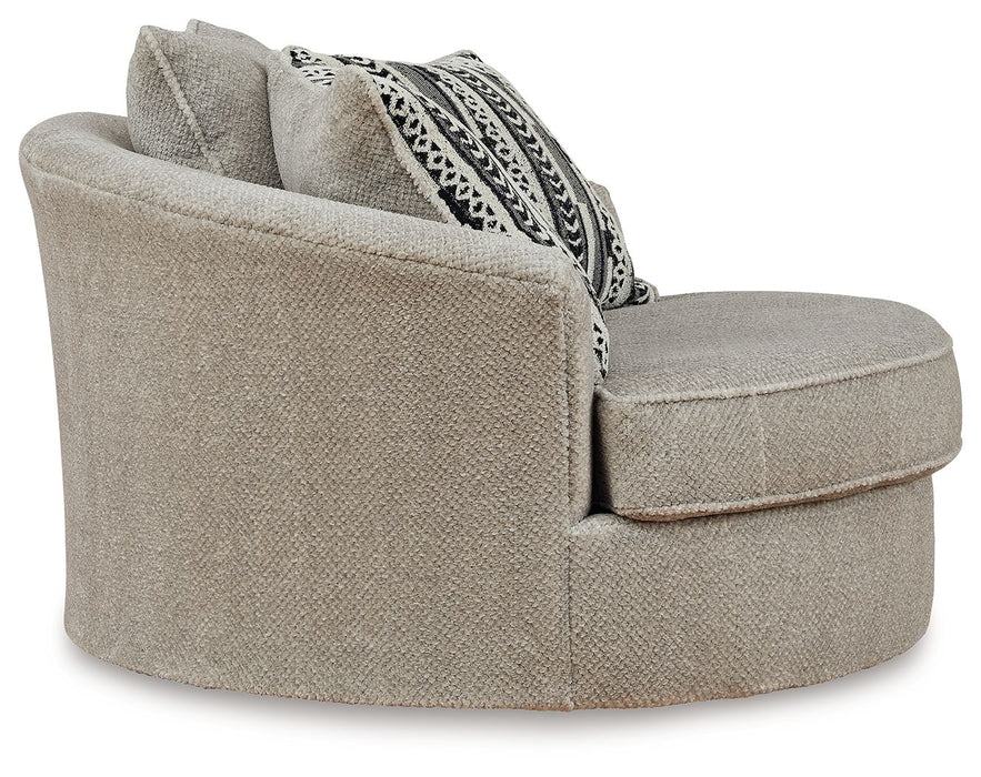 Calnita - Oversized Swivel Accent Chair - Sisal - Stylish Home Furniture