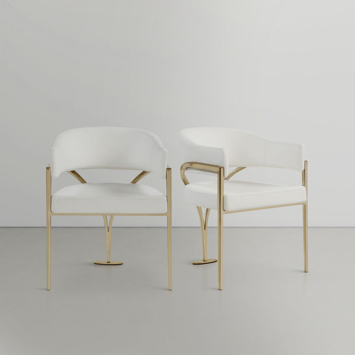 Madelyn - Dining Chair (Set of 2) - Brushed Brass
