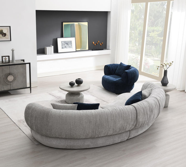 U307 - Modern Curved Sofa - Gray