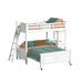 Hampton Kids - Loft Bed With Ladder And Desk With Speaker - Stylish Home Furniture
