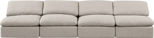 Indulge - Linen 4 Seat Modular Armless Sofa - Stylish Home Furniture