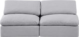 Indulge - Linen 2 Seat Modular Armless Sofa - Stylish Home Furniture
