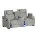 Blitz - Motion Loveseat With Console, And LED - Stylish Home Furniture