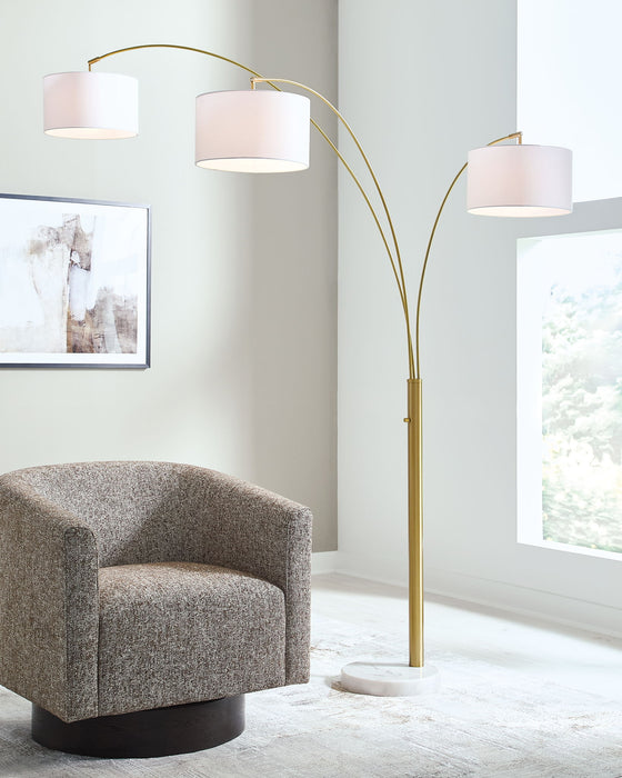 Valo - Metal Arc Lamp - Gold Finish - Stylish Home Furniture