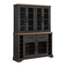 Montrose - Server And Hutch With LED Light - Espresso And Brown - Stylish Home Furniture