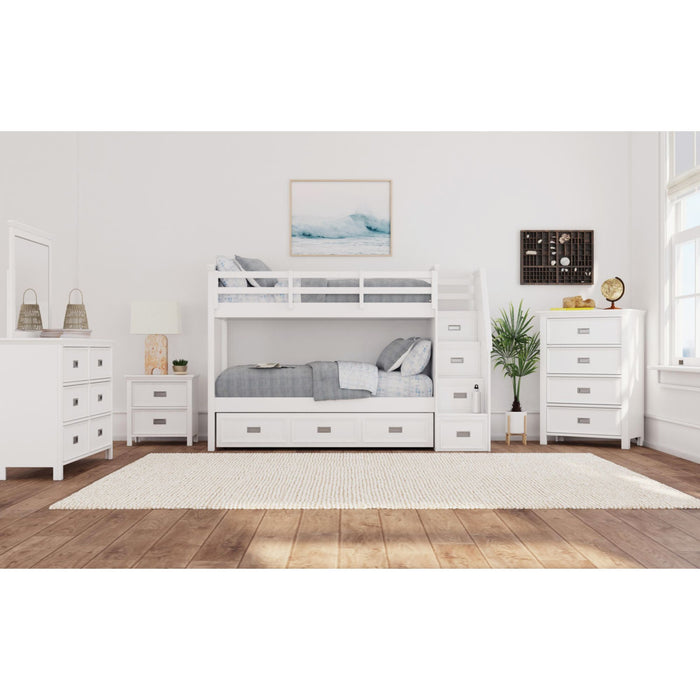 Hampton Kids - Bunk With Staircase And Trundle - Stylish Home Furniture