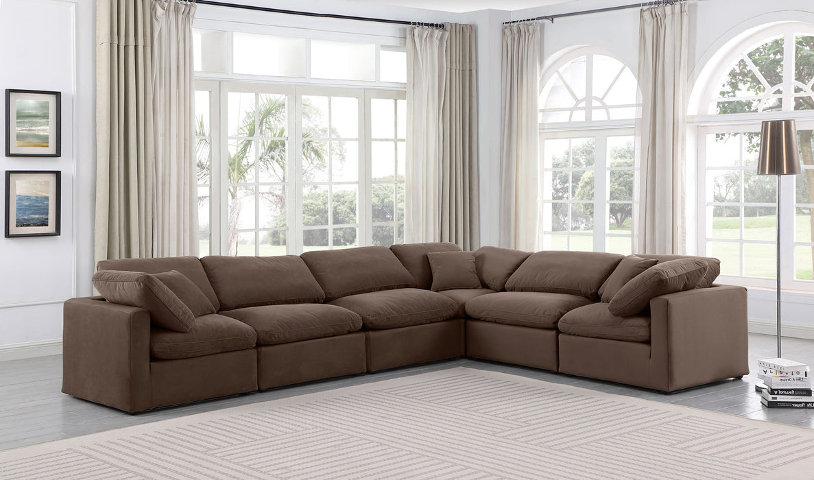 Indulge - Velvet 6 Piece Modular Corner Sectional