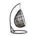 Playa - Swing Egg Chair With Base And Pillar - Dark Gray / Beige - Stylish Home Furniture