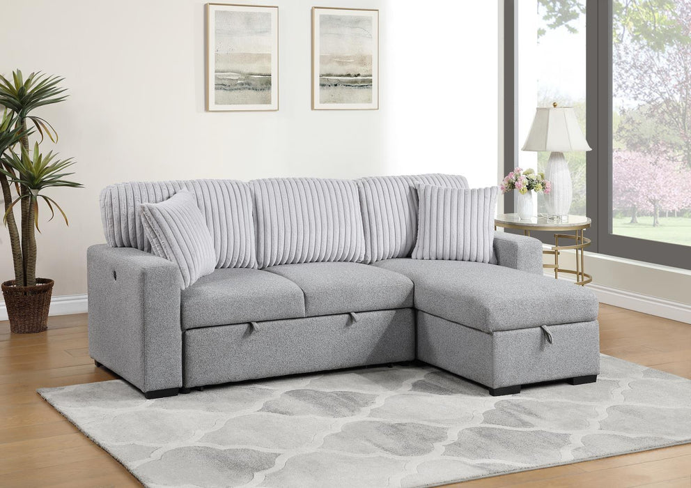 U390 - Sofa Chaise Sectional - Gray