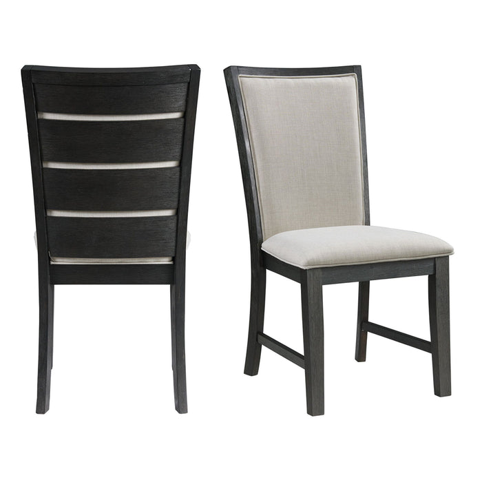 Grady - Dining Slat Back Side Chair (Set of 2) - Black - Stylish Home Furniture