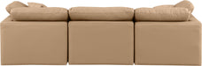 Indulge - Faux Leather 3 Piece Modular Sofa - Tan - Stylish Home Furniture