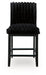Mervannie - Upholstered Barstool (Set of 2) - Black - Stylish Home Furniture