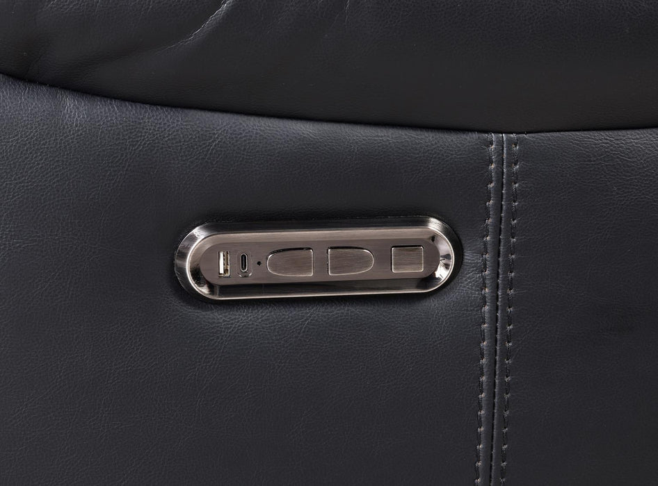 U100 - Power Reclining Sofa With LED Light - Black