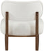 Vetra - Linen Textured Fabric Upholstered Accent Chair With Brown Base - Stylish Home Furniture