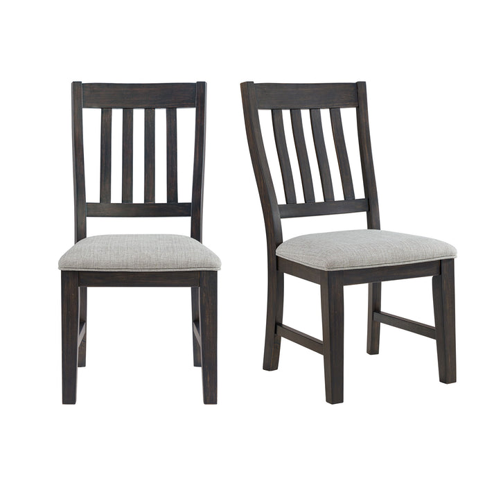 Montrose - Fabric Dining Side Chair (Set of 2) - Espresso / Light Gray