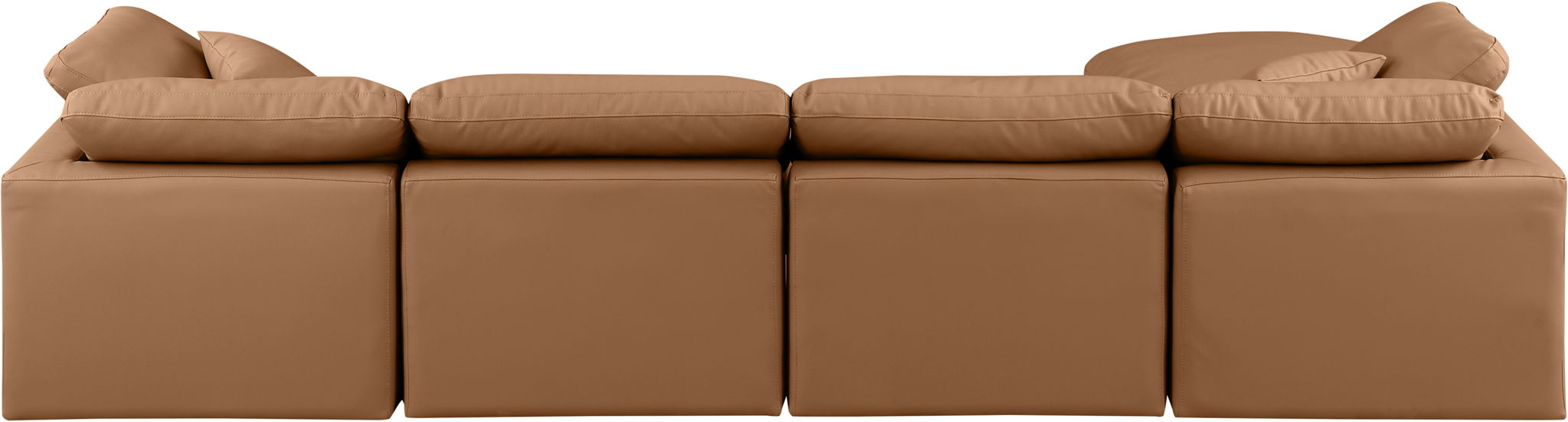 Indulge - Faux Leather 5 Piece Modular Sectional With Chaise